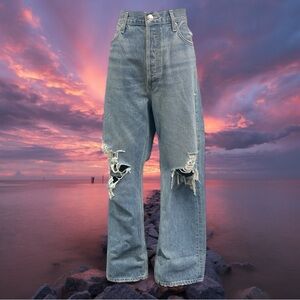 **LIKE NEW** AGOLDE Light Blue Distressed Denim Jeans